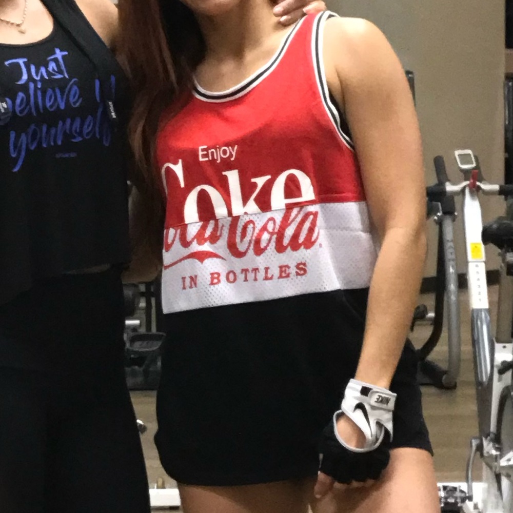 Coca Cola oversized sleeveless tee.